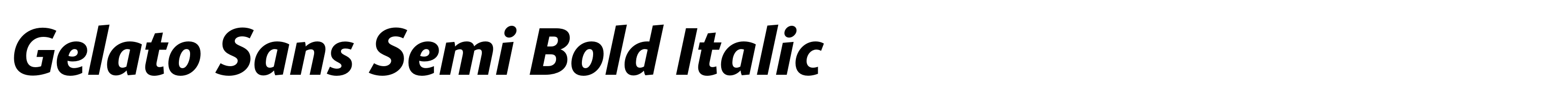 Gelato Sans Semi Bold Italic